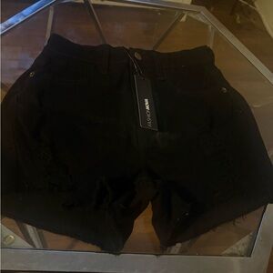 Fashion Nova Black Jean Shorts
